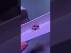 5.03ct ラボグルーム ダイヤモンド エメラルドカット CVD ファンシーピンク VS2 VG EX N IGI