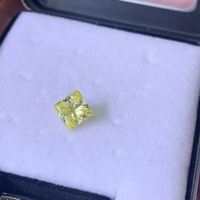 購入 1.37CT ファンシー インテンス イエロー VVS1 EX VG CVD ラボ製 ダイヤモンド プリンセスカット IGI認定 online manufacture