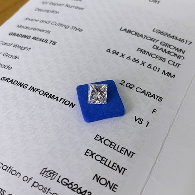 購入 2.02カラット F VS1 2EX CVD プリンセスカットラボ ダイヤモンド OEM ODM online manufacture