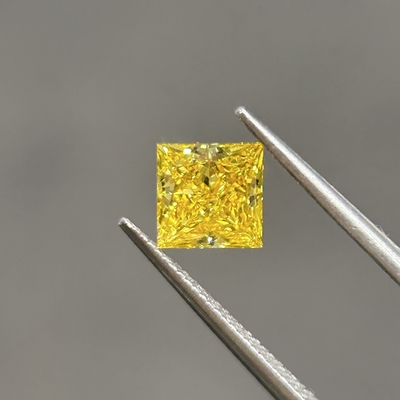 購入 1.15ct 実験室で栽培されたダイヤモンド 黄色のプリンセスカット CVDダイヤモンド VVS2 2EX N IGI online manufacture