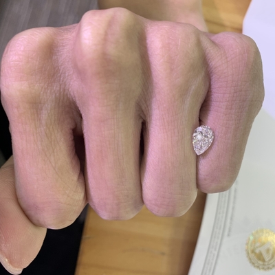 購入 1.26CT F 色 VVS2 透明度 2EX 梨形 ラボで生産されたダイヤモンド online manufacture