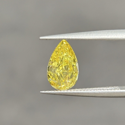 購入 1.7ct 研究室で栽培されたダイヤモンド ピアスカット CVD 鮮やかな黄 VS1 2EX N IGI online manufacture