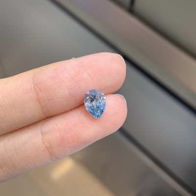 購入 IGI認証 1.13ct 実験室で栽培されたダイヤモンドピアスカット CVD ファンシー インテンスブルー VS2 2EX N online manufacture