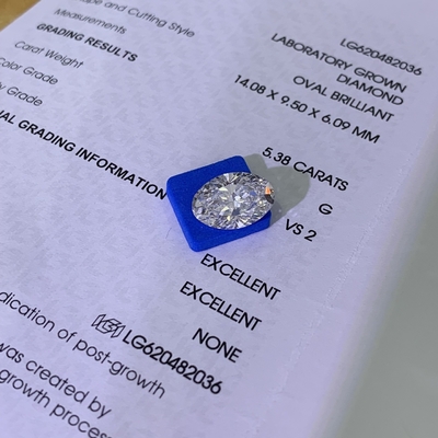 購入 5.38ct 成長した輝きダイヤモンド 円形切断 CVD G VS2 2EX N IGI LG620482036 online manufacture