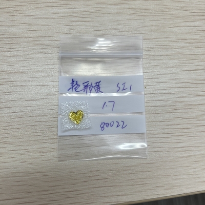 購入 1.7CT ファンシーイエロー SI1 HPHT 人工 カナリーダイヤモンド ハートカット online manufacture