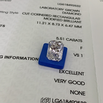 購入 5.51ct 放射性切断ラボ 成長したダイヤモンド CVD F VS1 EX VG N IGI LG618492532 online manufacture