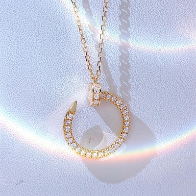 購入 天然ダイヤモンド 0.39ct ジャスト・アン・クロー ネックレス ペダント 18k ゴールド online manufacture