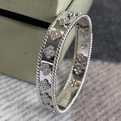 購入 VAN ペルリー スイートクローバー ブレスレット 18k マシッドゴールドアゲート ブレスレット online manufacture