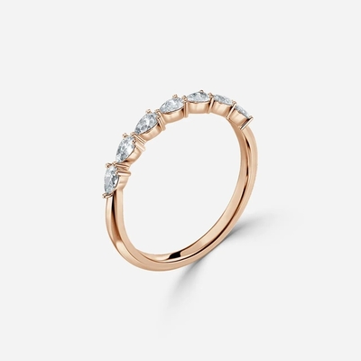 購入 ラボダイヤモンド 結婚指輪 VVS 透明性 HPHT ピアスカット ラボ成長ダイヤモンドリング online manufacture