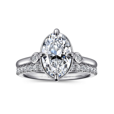 購入 クラシックスタイル ラボで育てた ダイヤモンド 結婚指輪 VVS クリアリティ HPHT 円形カットリング online manufacture