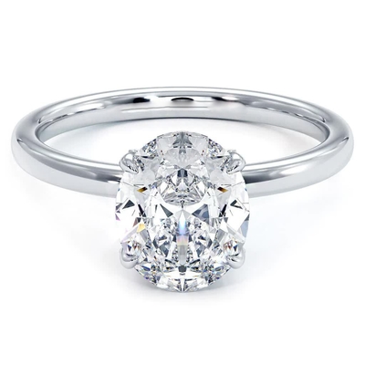購入 女性用ダイヤモンドの婚約指輪,VVS 透明性 HPHT オーバルカット online manufacture