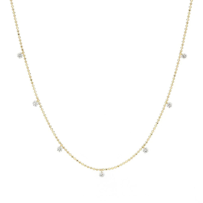 購入 18K 14K 10K マシッドゴールド 丸切りのベゼルネックレス ラボで育ったダイヤモンド CVD 透明性 online manufacture