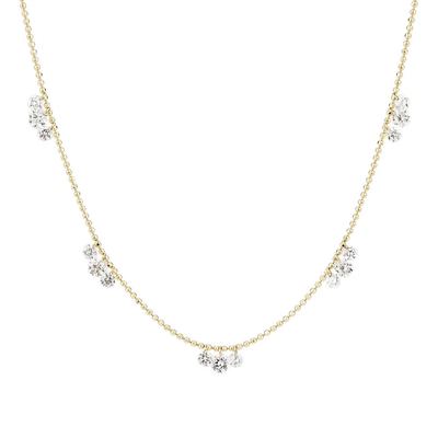 購入 18K 14K 10K 固金 透明性 CVD 丸切断 ベゼル ダイヤモンド ネックレス online manufacture
