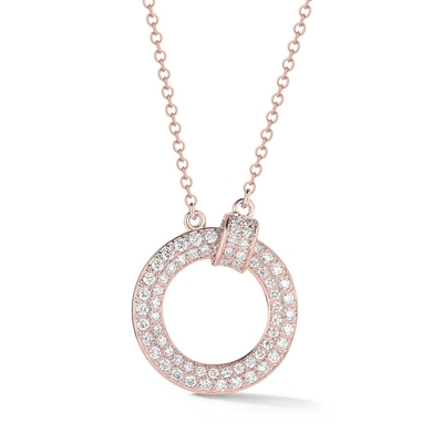 購入 18K 14K 10K 固金 透明性 CVD 丸切断 ベゼル ダイヤモンド ネックレス online manufacture