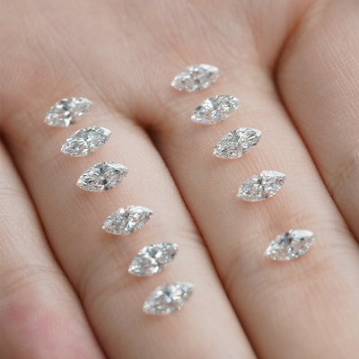 1.5x3.3-4.8x9.5mm 0.01〜0.68ct 天然メレーダイヤモンド 白マーキゼ形 DEF 色 VVS 透明性